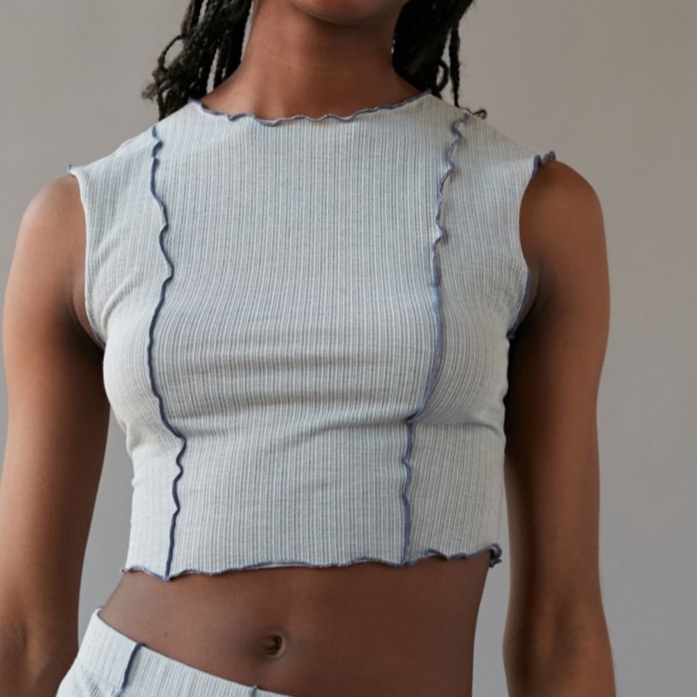 Urban Renewal Remnants Lettuce Edge Tank Top Xs